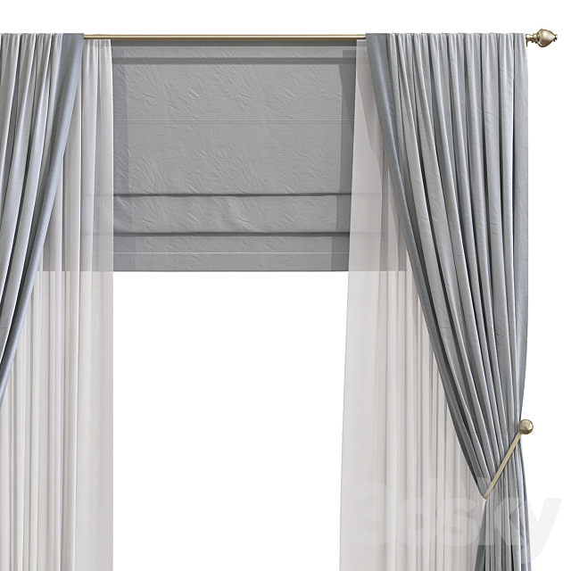 Curtain 905 3DS Max Model - thumbnail 2