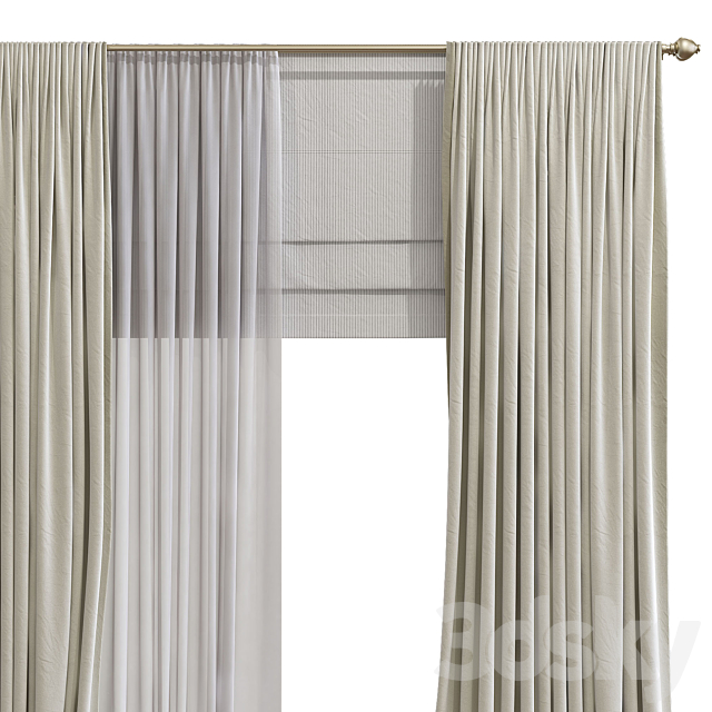 Curtain 906 3ds Max - thumbnail 3