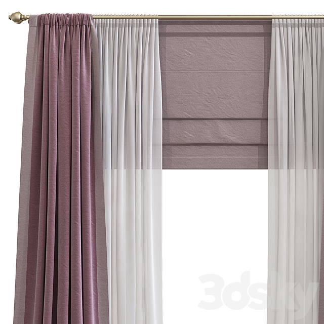 Curtain 912 3DS Max Model - thumbnail 2