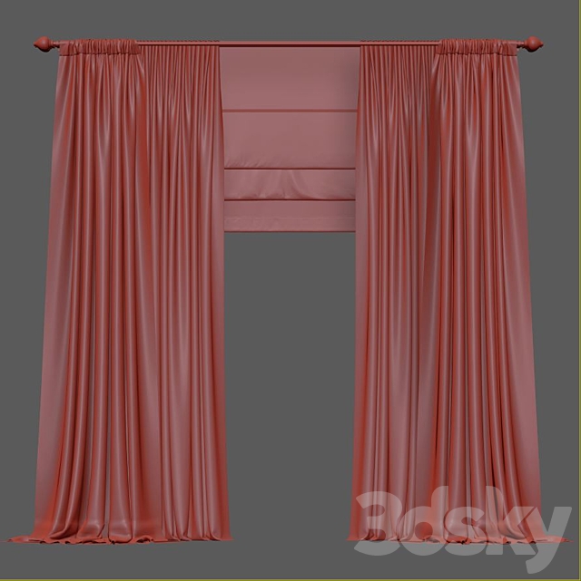 Curtain 912 3DS Max Model - thumbnail 4