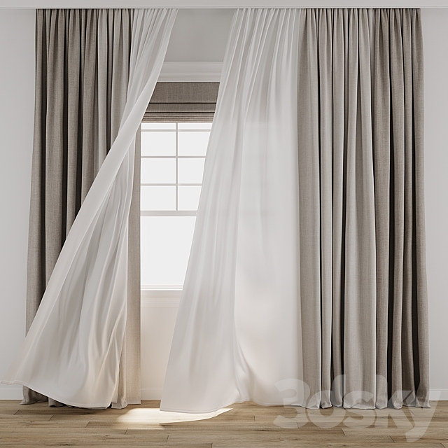 Curtain 914 3ds Max - thumbnail 1