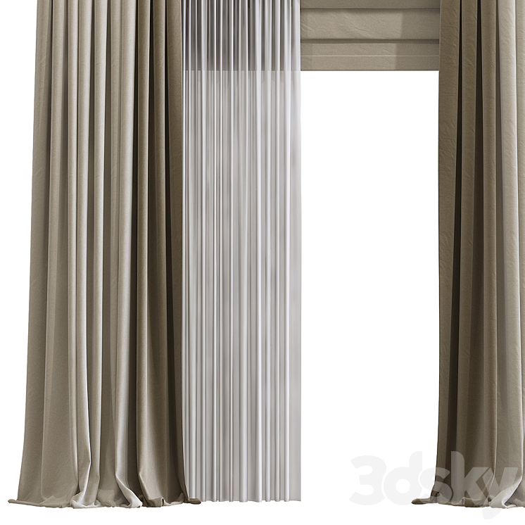 Curtain 936 3DS Max Model - thumbnail 2