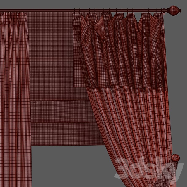 Curtain 945 3DS Max Model - thumbnail 5