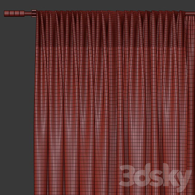 Curtain 968 3DS Max Model - thumbnail 5