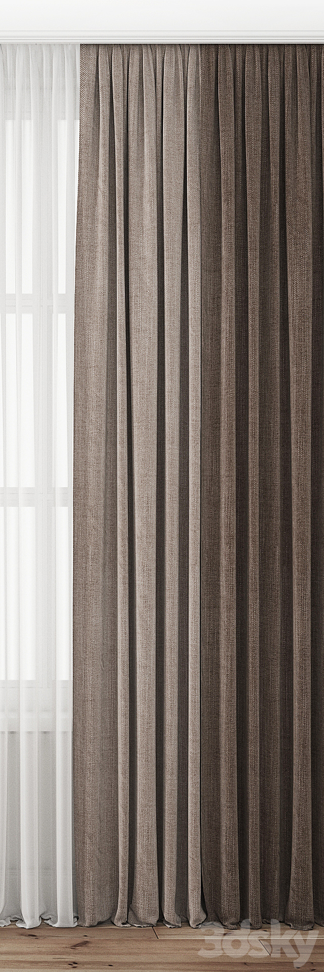 Curtain 97 3DS Max Model - thumbnail 2