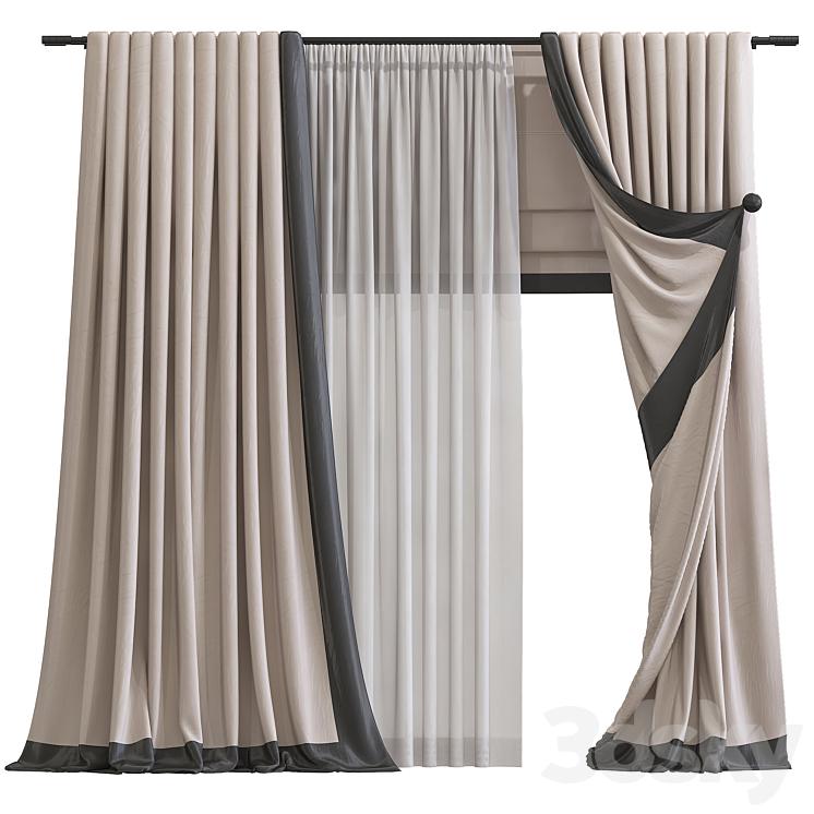 Curtain 983 3DS Max Model - thumbnail 1