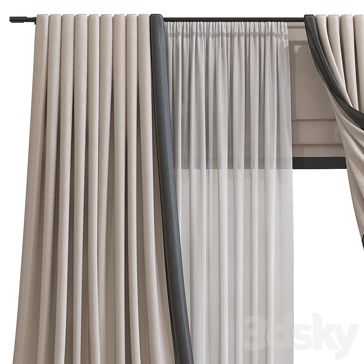 Curtain 983 3DS Max Model - thumbnail 2