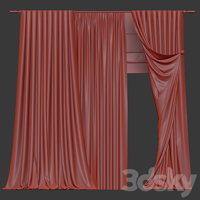 Curtain 983 3DS Max Model - thumbnail 4