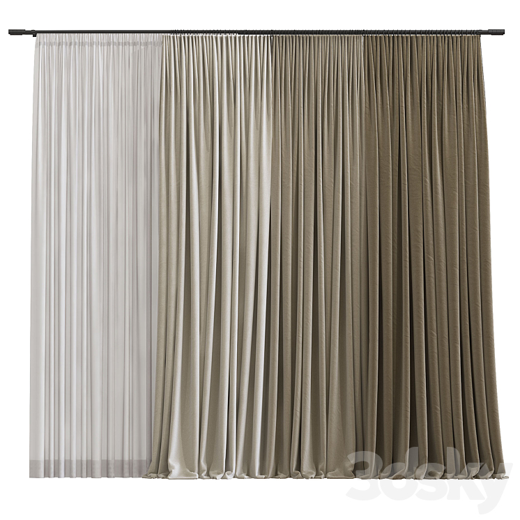 Curtain 985 3DS Max Model - thumbnail 1