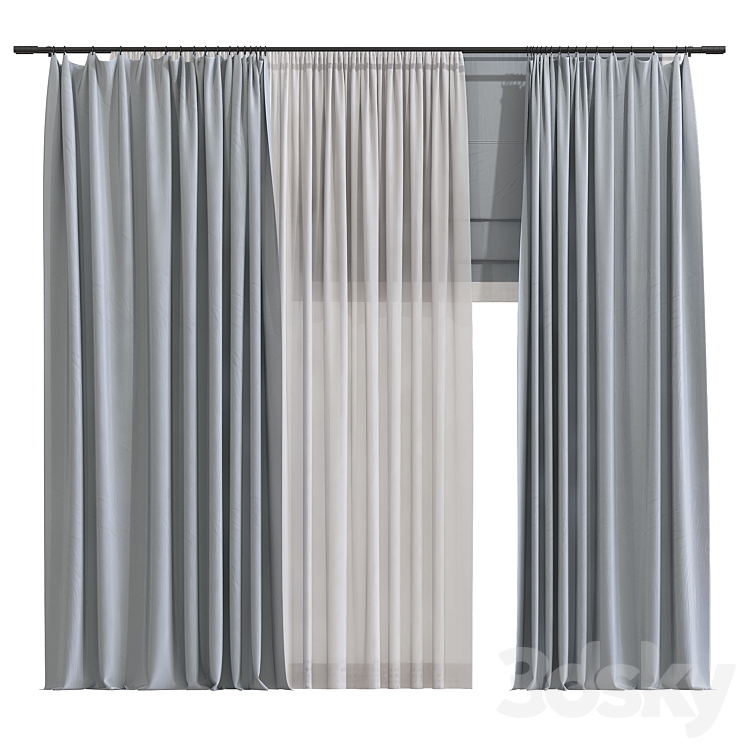 Curtain 987 3DS Max Model - thumbnail 1