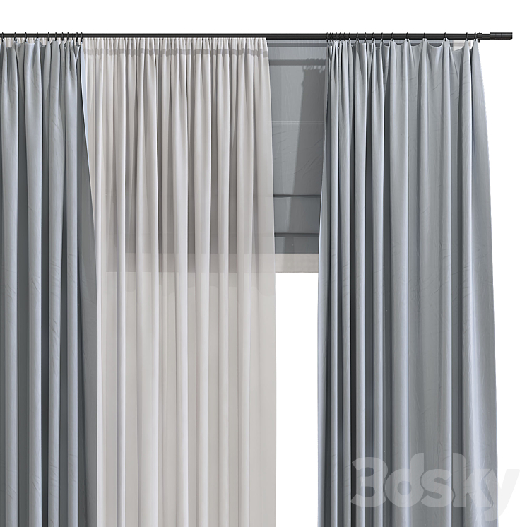 Curtain 987 3DS Max Model - thumbnail 2