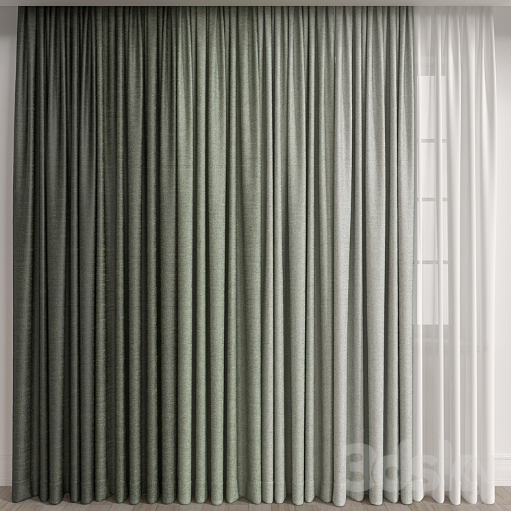 Curtain A022 3DS Max - thumbnail 1