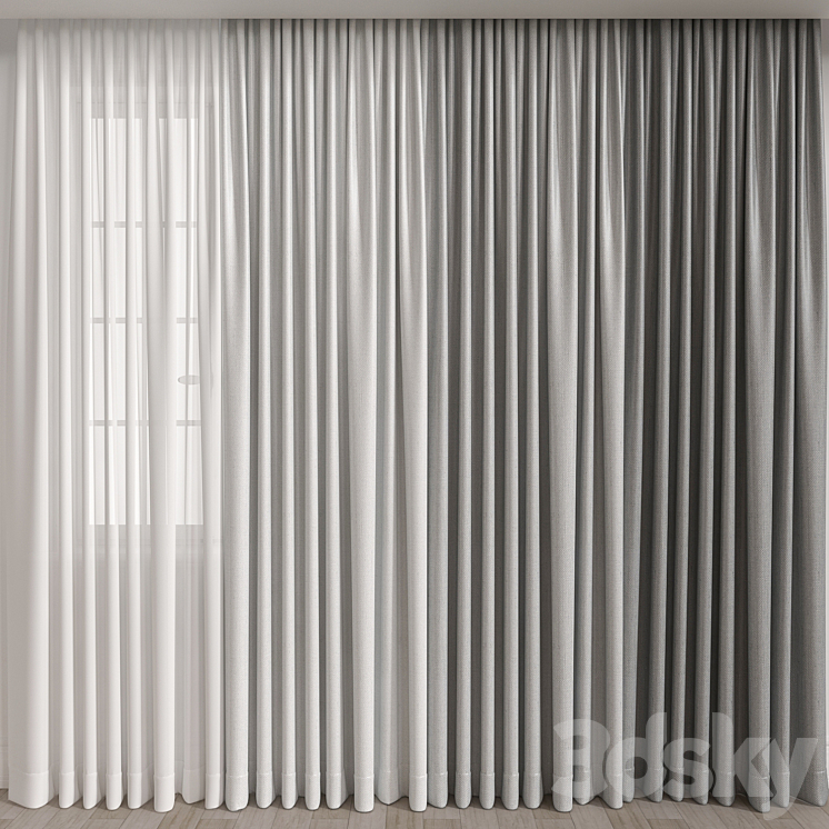 Curtain A032 3DS Max - thumbnail 1