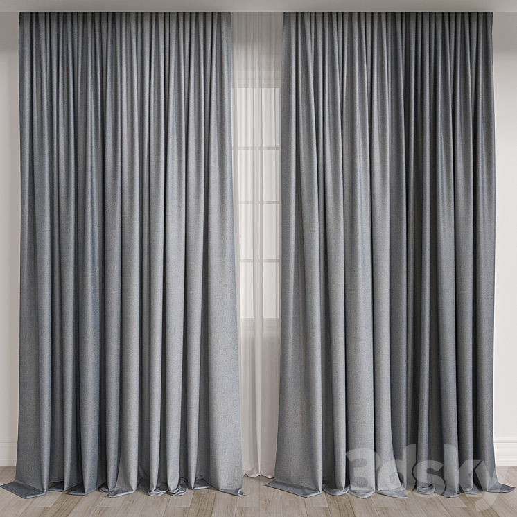 Curtain A049 3DS Max Model - thumbnail 1