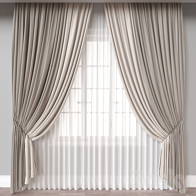 Curtain A084 3DS Max Model - thumbnail 1