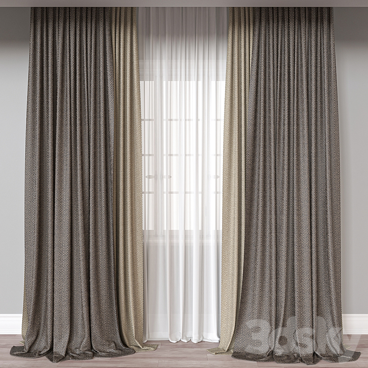 Curtain A088 3DS Max Model - thumbnail 1