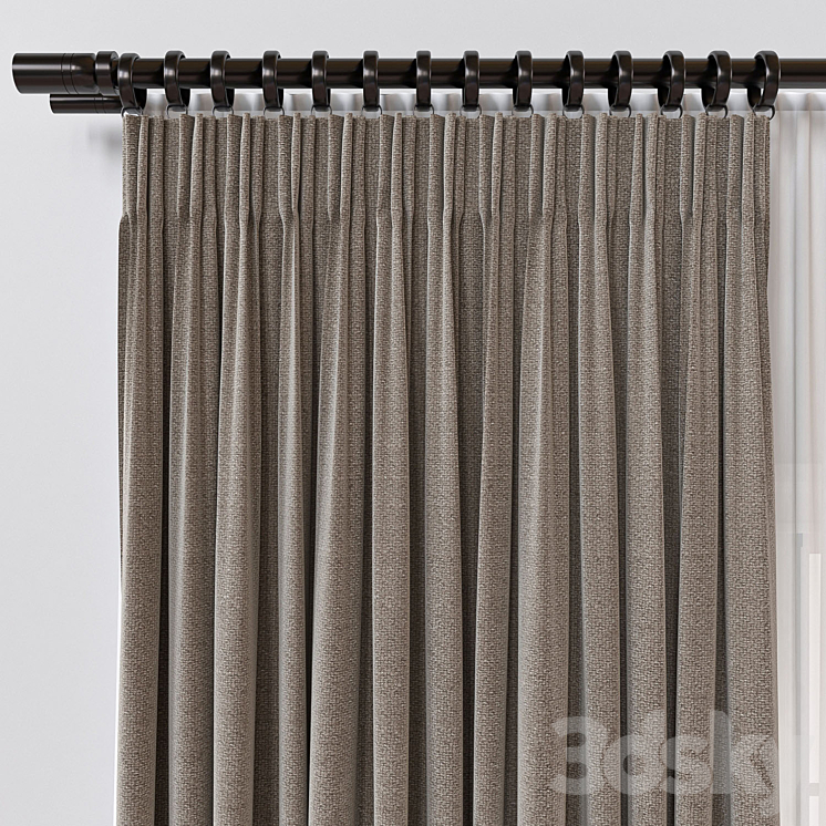 Curtain A145 3DS Max Model - thumbnail 2