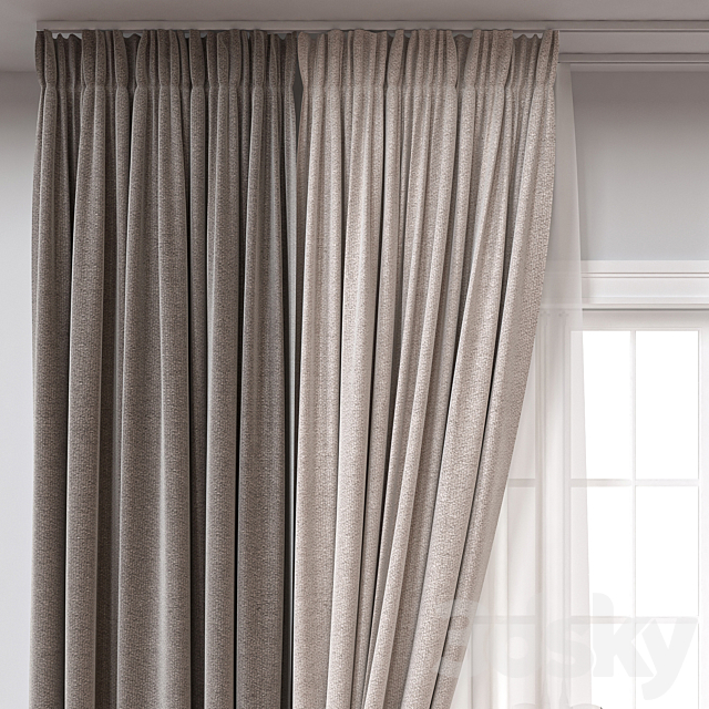 Curtain A166 3DS Max Model - thumbnail 3