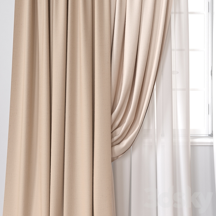 Curtain A200 3DS Max Model - thumbnail 2