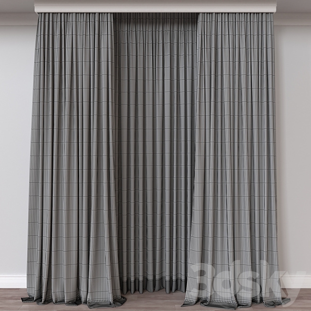 Curtain A295 3DS Max Model - thumbnail 4