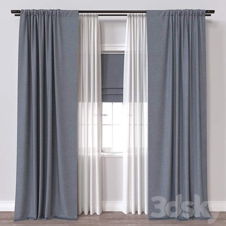 Curtain A299 3DS Max Model - thumbnail 1