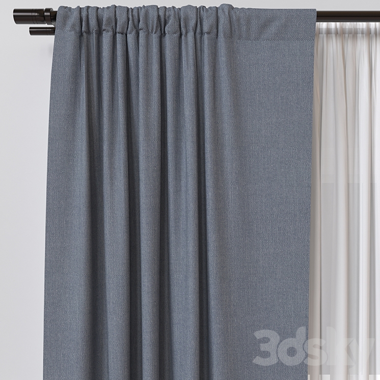 Curtain A299 3DS Max Model - thumbnail 2