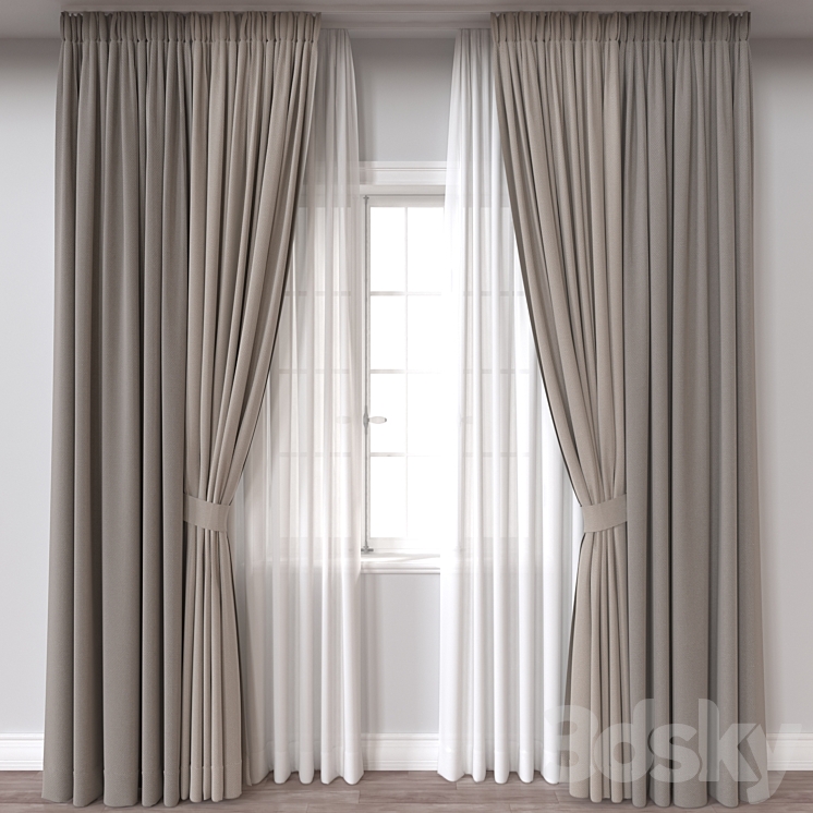 Curtain A329 3DS Max Model - thumbnail 1