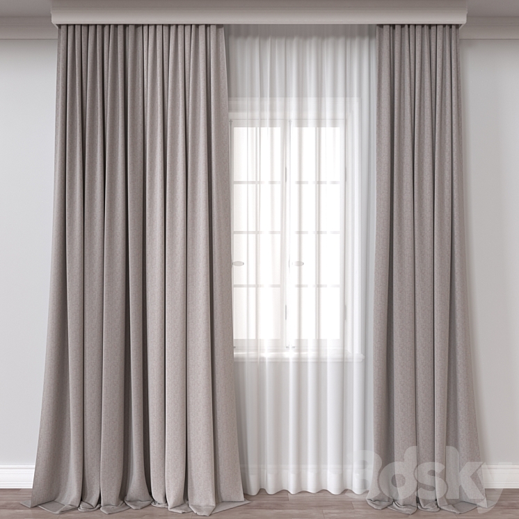 Curtain A351 3DS Max Model - thumbnail 1