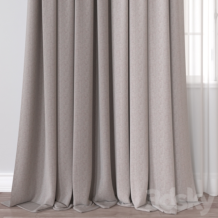 Curtain A351 3DS Max Model - thumbnail 2