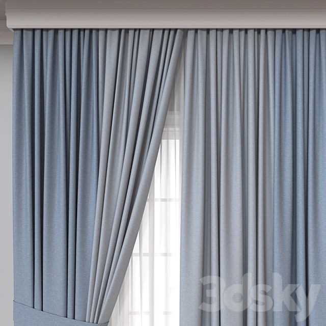 Curtain A460 3DS Max Model - thumbnail 2