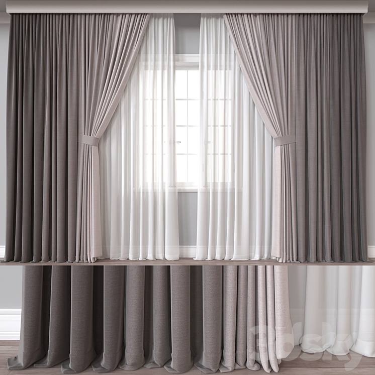 Curtain A479 3DS Max Model - thumbnail 1