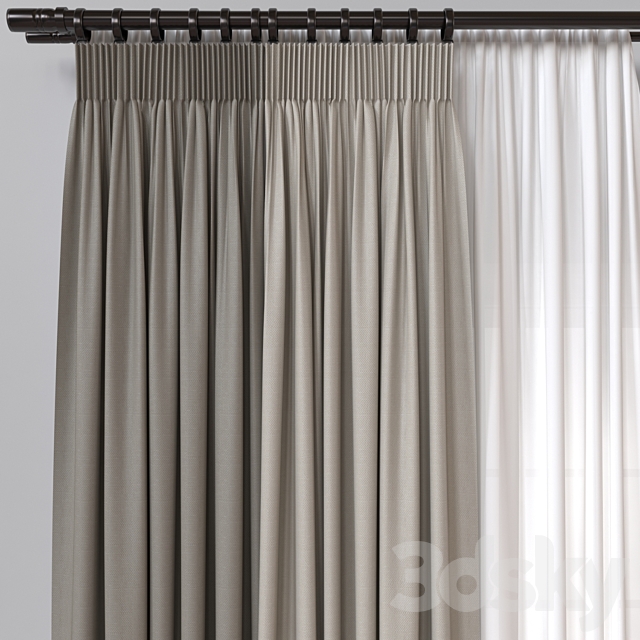 Curtain A528 3DS Max Model - thumbnail 2