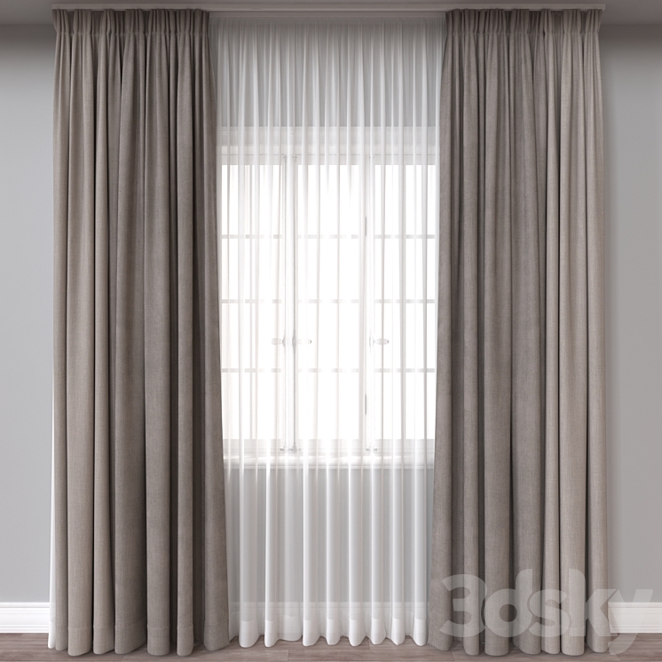 Curtain A547 3DS Max Model - thumbnail 1