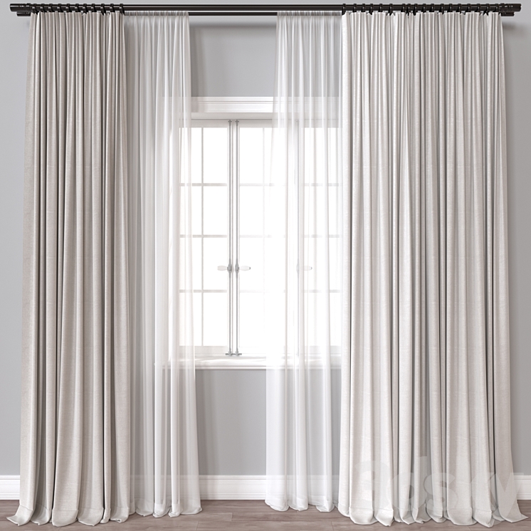 Curtain A570 3DS Max Model - thumbnail 1