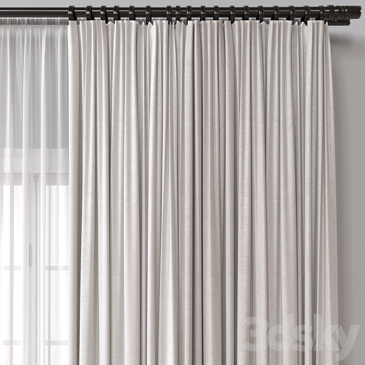 Curtain A570 3DS Max Model - thumbnail 2