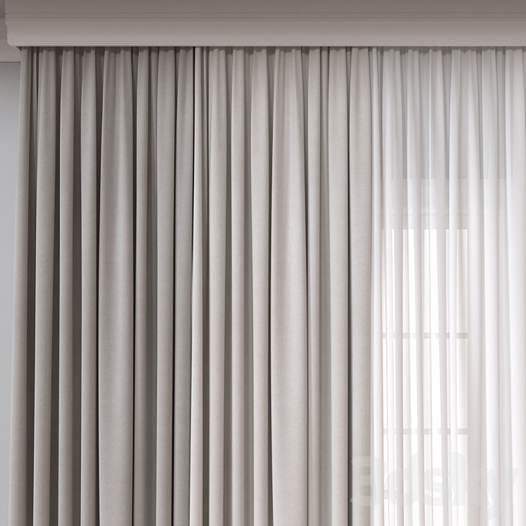 Curtain A586 3DS Max - thumbnail 2