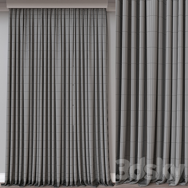 Curtain A586 3DS Max Model - thumbnail 4