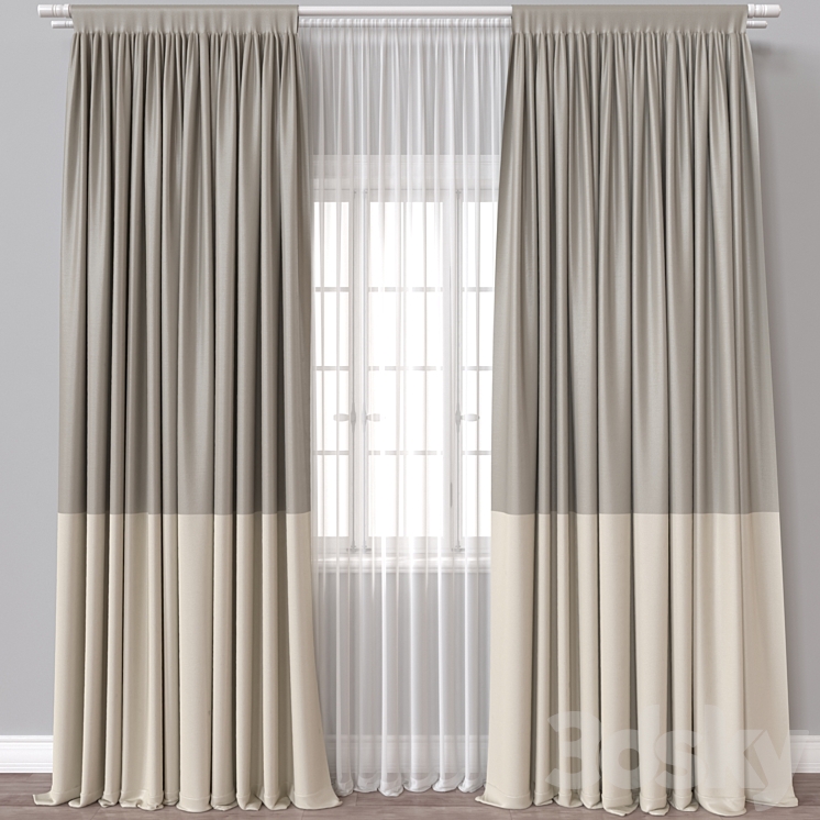 Curtain A640 3DS Max Model - thumbnail 1