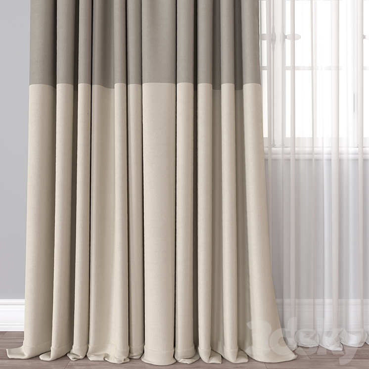 Curtain A640 3DS Max Model - thumbnail 2