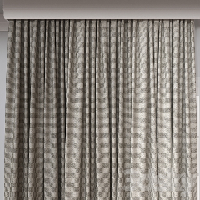 Curtain A651 3DS Max Model - thumbnail 2