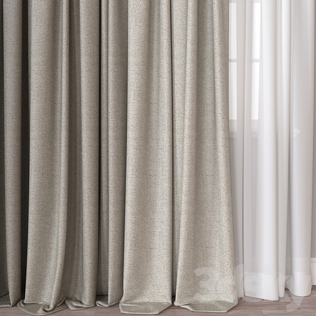 Curtain A651 3DS Max Model - thumbnail 3