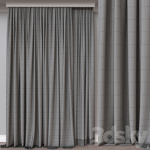 Curtain A651 3DS Max Model - thumbnail 4