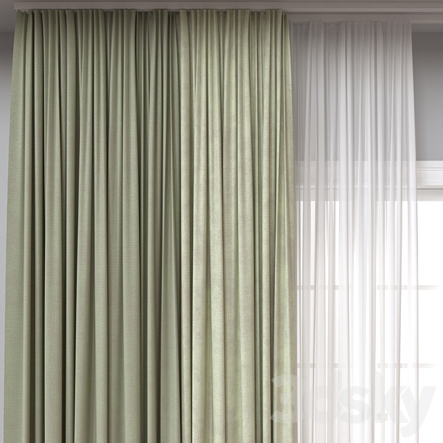 Curtain A823 3DS Max Model - thumbnail 3