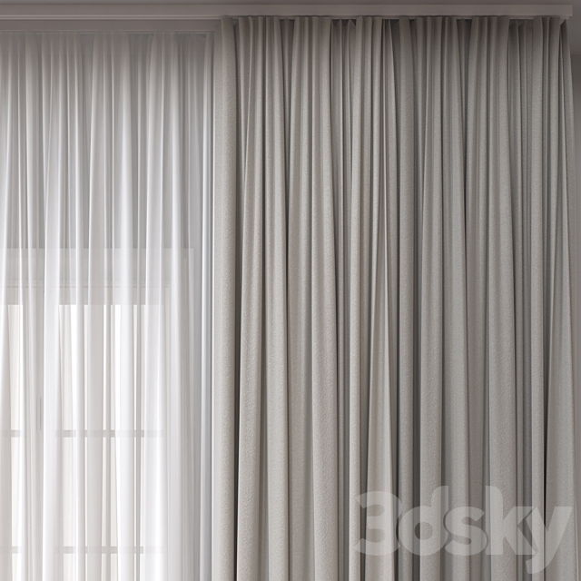 Curtain A869 3DS Max Model - thumbnail 3