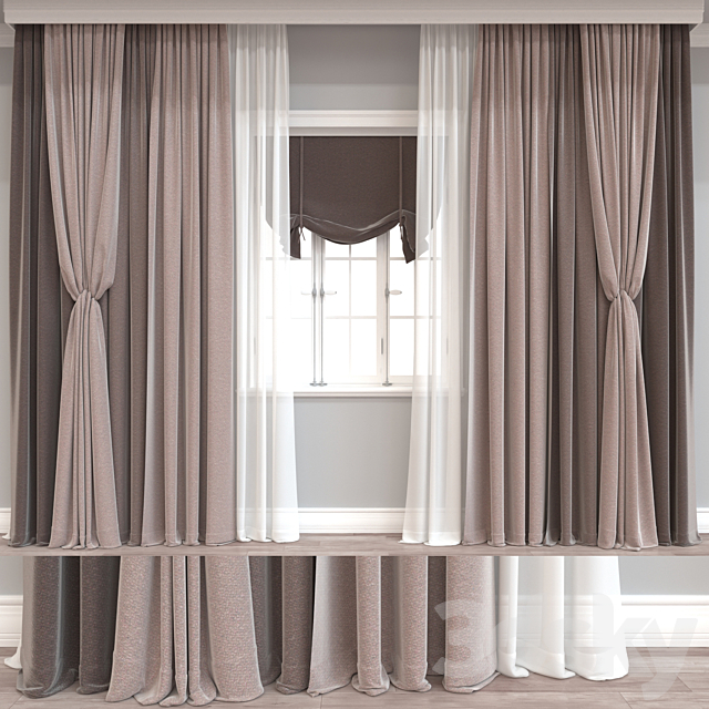 Curtain A894 3ds Max - thumbnail 1