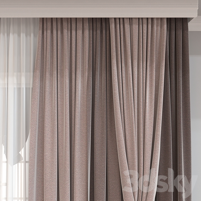 Curtain A894 3ds Max - thumbnail 3