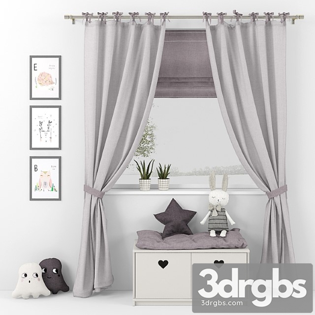 Curtain And Decor 12 3dsmax Download - thumbnail 1