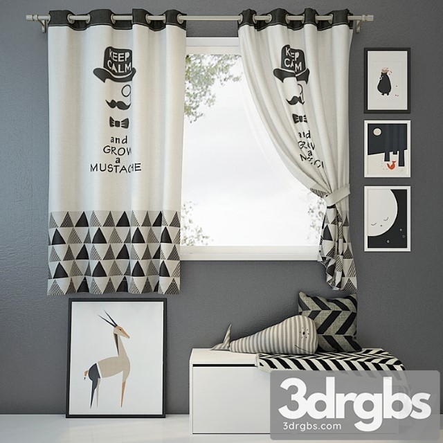 Curtain And Decor 2 3dsmax Download - thumbnail 1