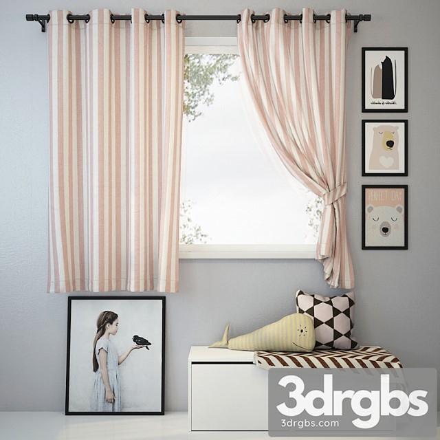 Curtain And Decor 3 3dsmax Download - thumbnail 1