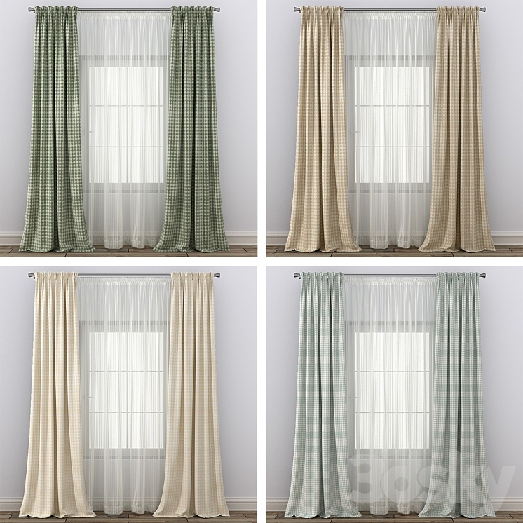 Curtain Argyle 3DS Max Model - thumbnail 2